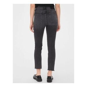 GAP Women's High Rise Washed Black Cigarette Jeans - Size: 32/ 14